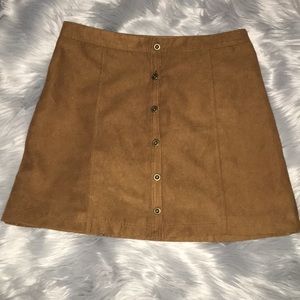 HOLLISTER high waisted suede-like skirt